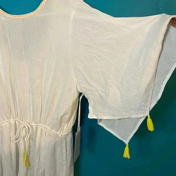 Violet Sky White Boho Coverup Romper - Picture 5 of 8